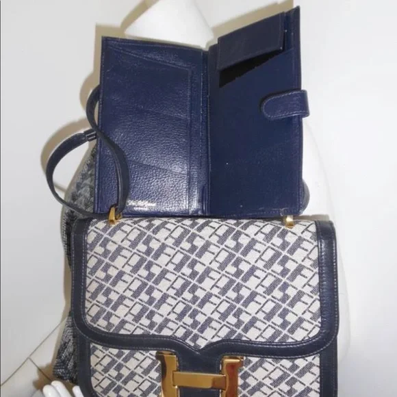 Vintage SAKS fifth avenue monogram purse set wallet two way - Picture 6 of 7